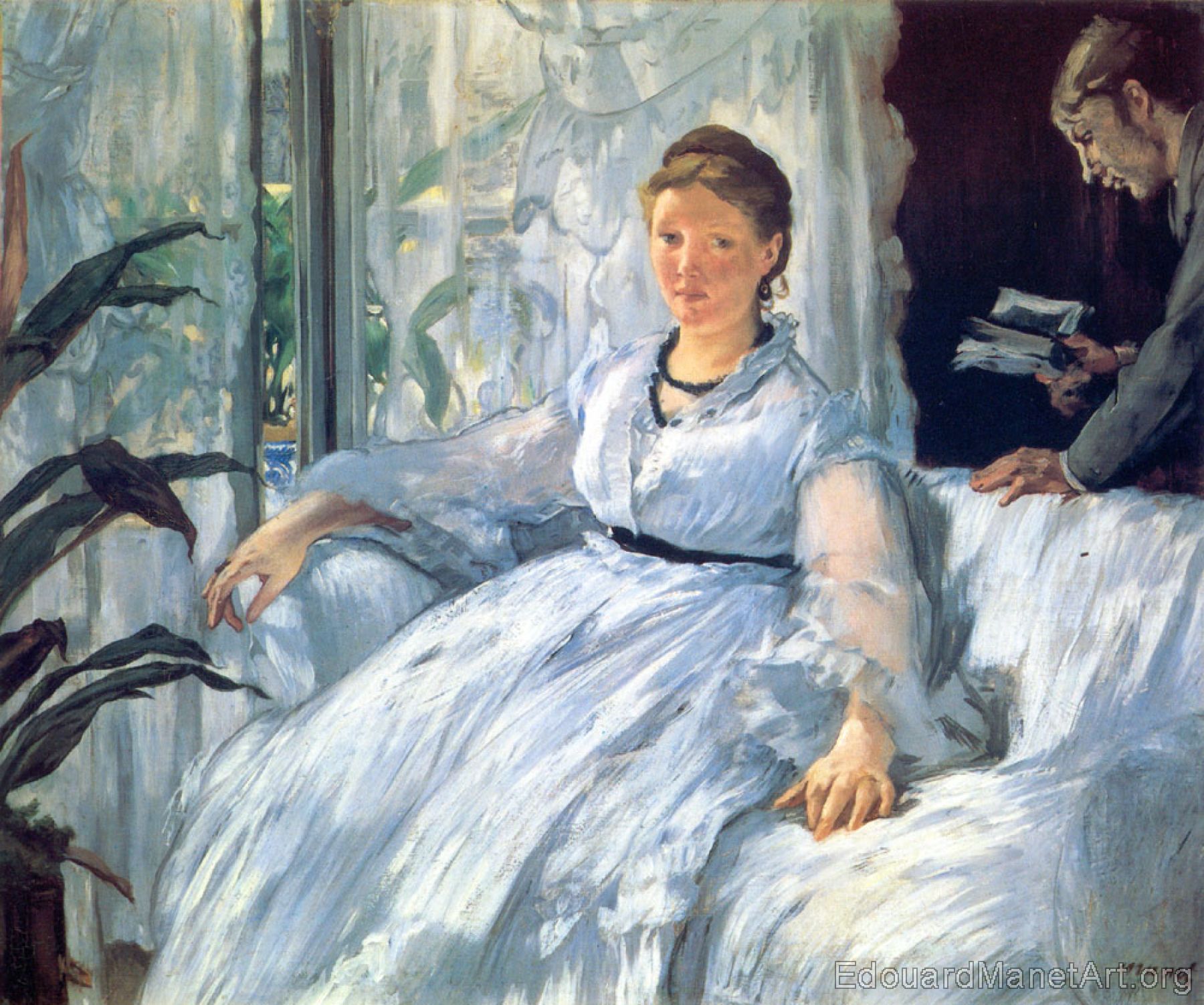 Reading (Mme Manet and Leon)